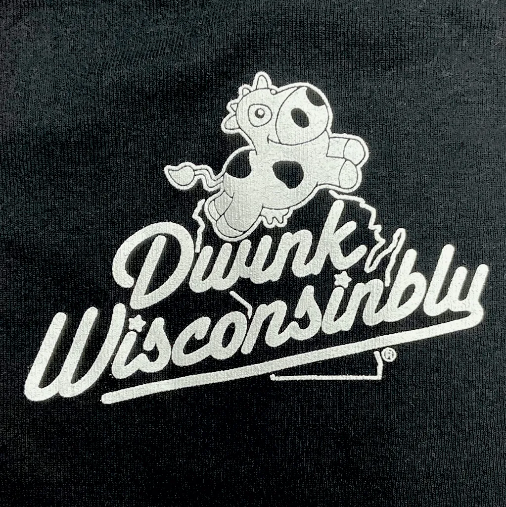 "Dwink Wisconsinbly" Black Onesie