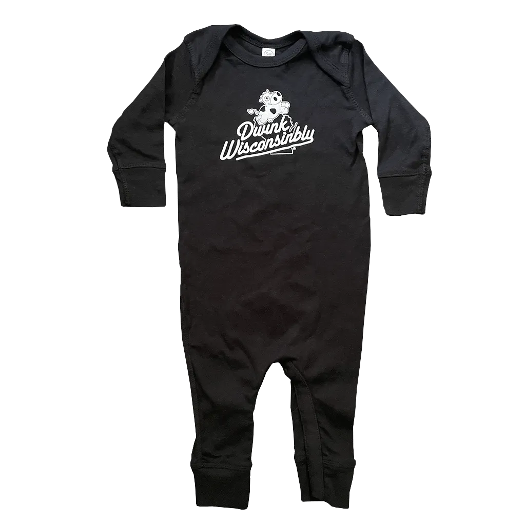 "Dwink Wisconsinbly" Black Onesie