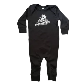 "Dwink Wisconsinbly" Black Onesie