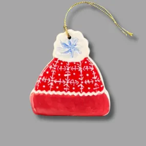 Red and White Hat Ornament