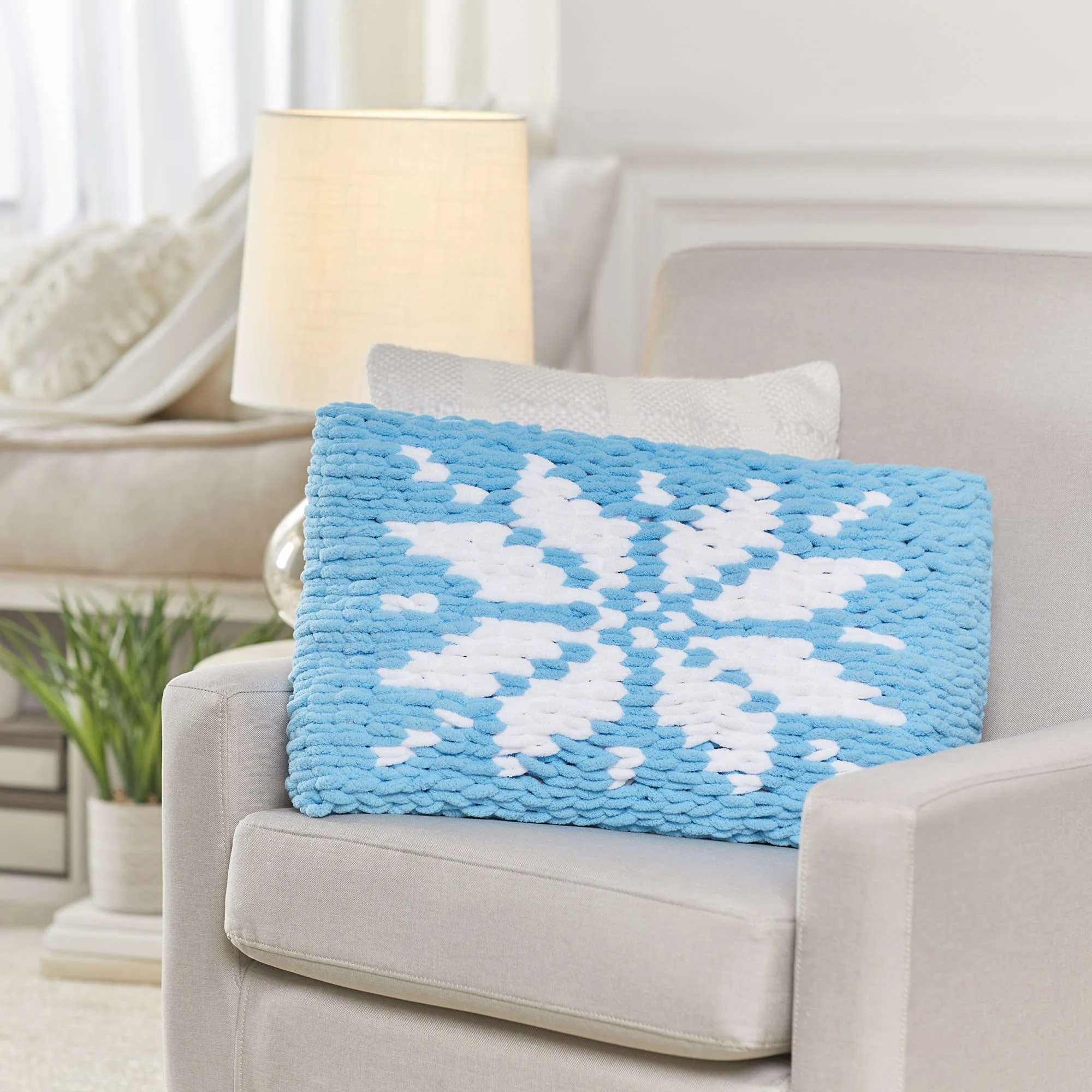 Red Heart Craft Fair Isle Loop-It Pillow