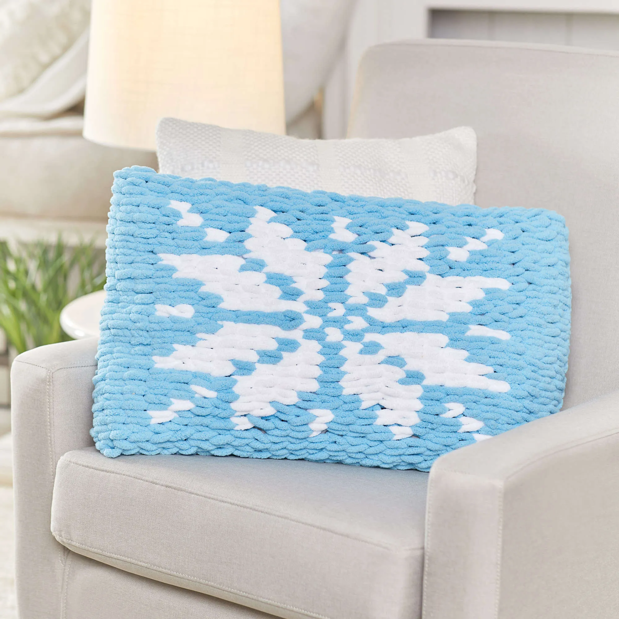 Red Heart Craft Fair Isle Loop-It Pillow