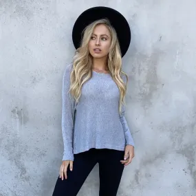 Relax Dolman Knit Grey Top