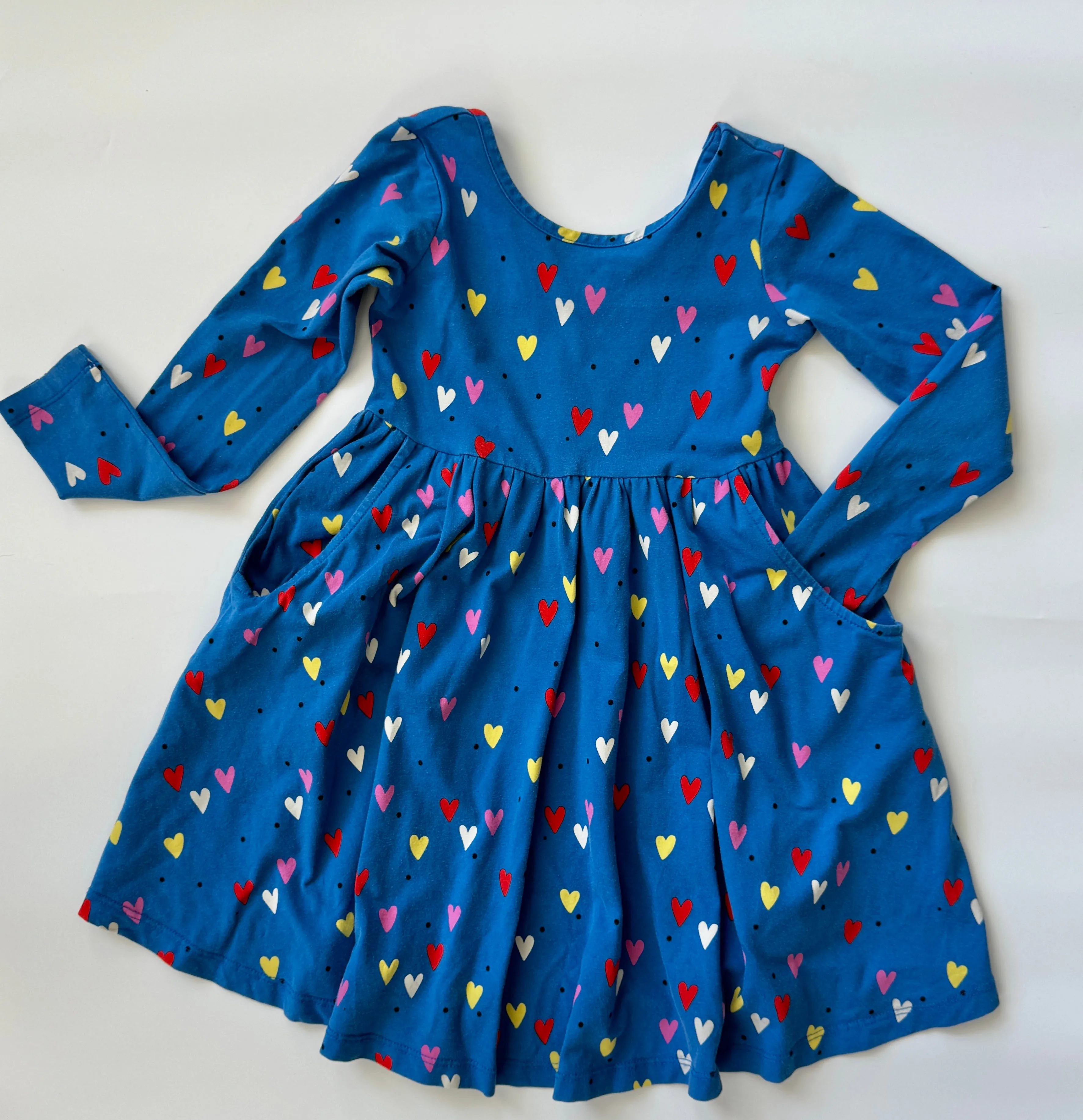 Resale Girls Long Sleeve Hearts Dress