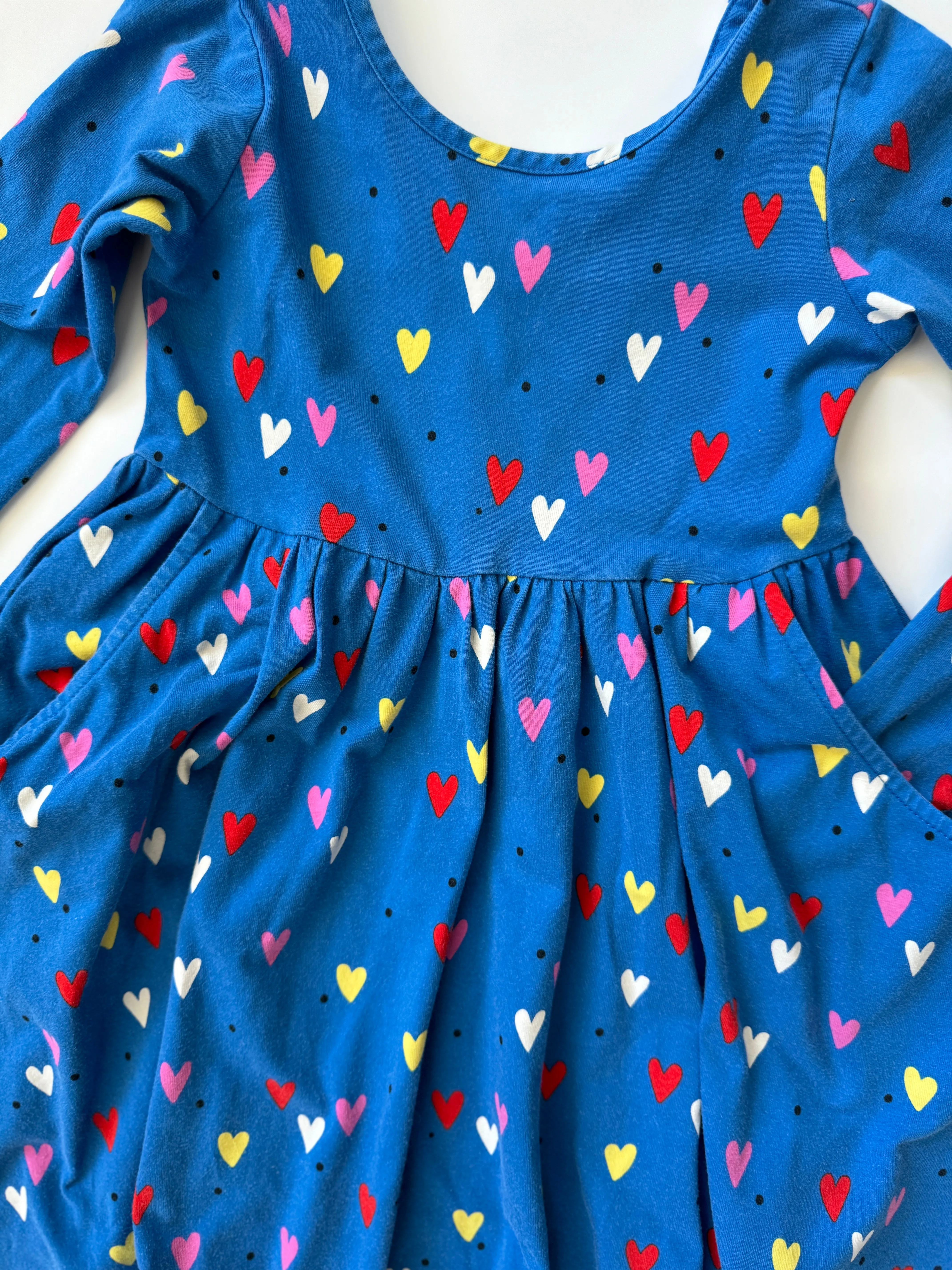 Resale Girls Long Sleeve Hearts Dress