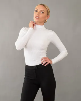 Ribbed Long Sleeve Mock Turtleneck