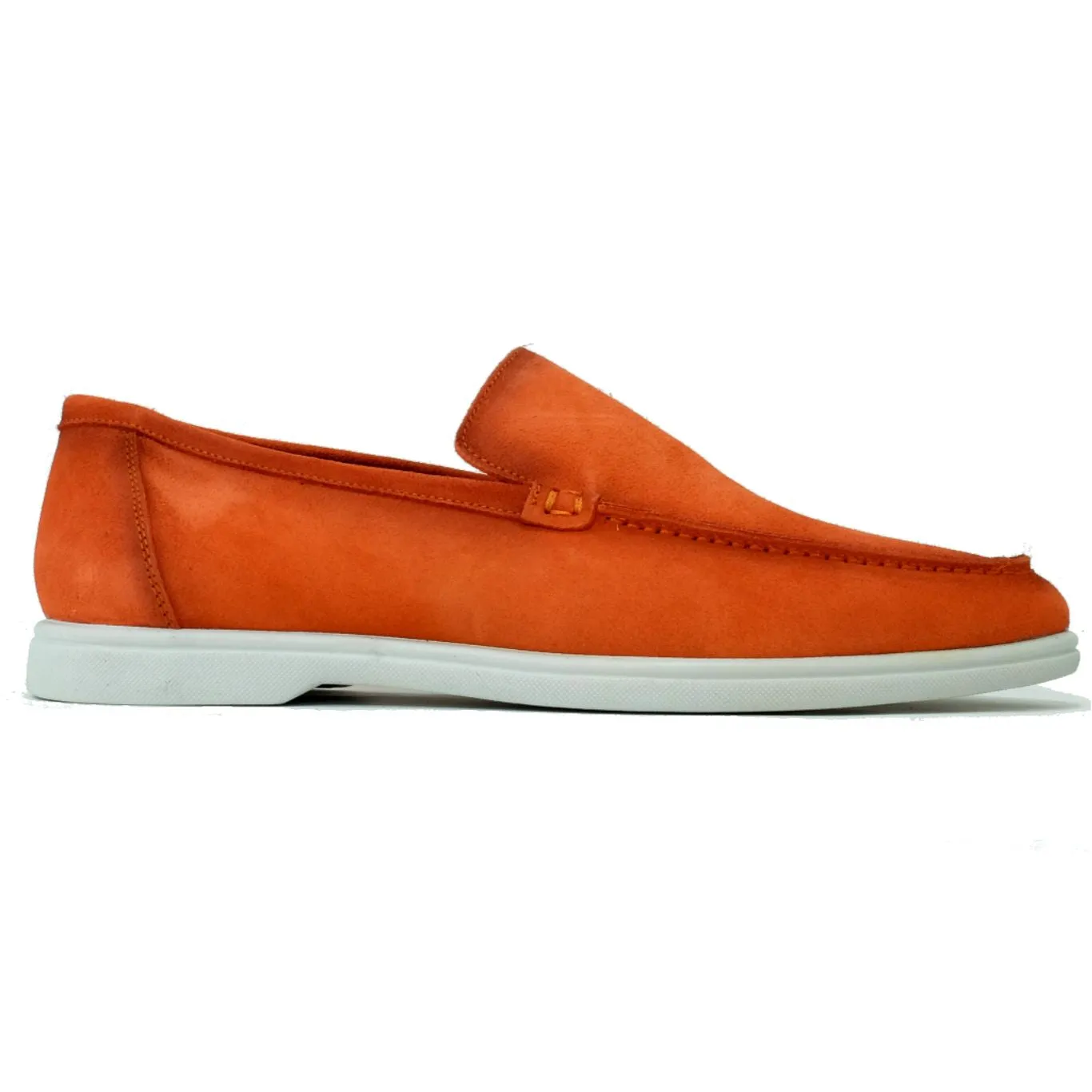 Rio Casual Suede Loafer in Tangerine by Alan Payne Footwear