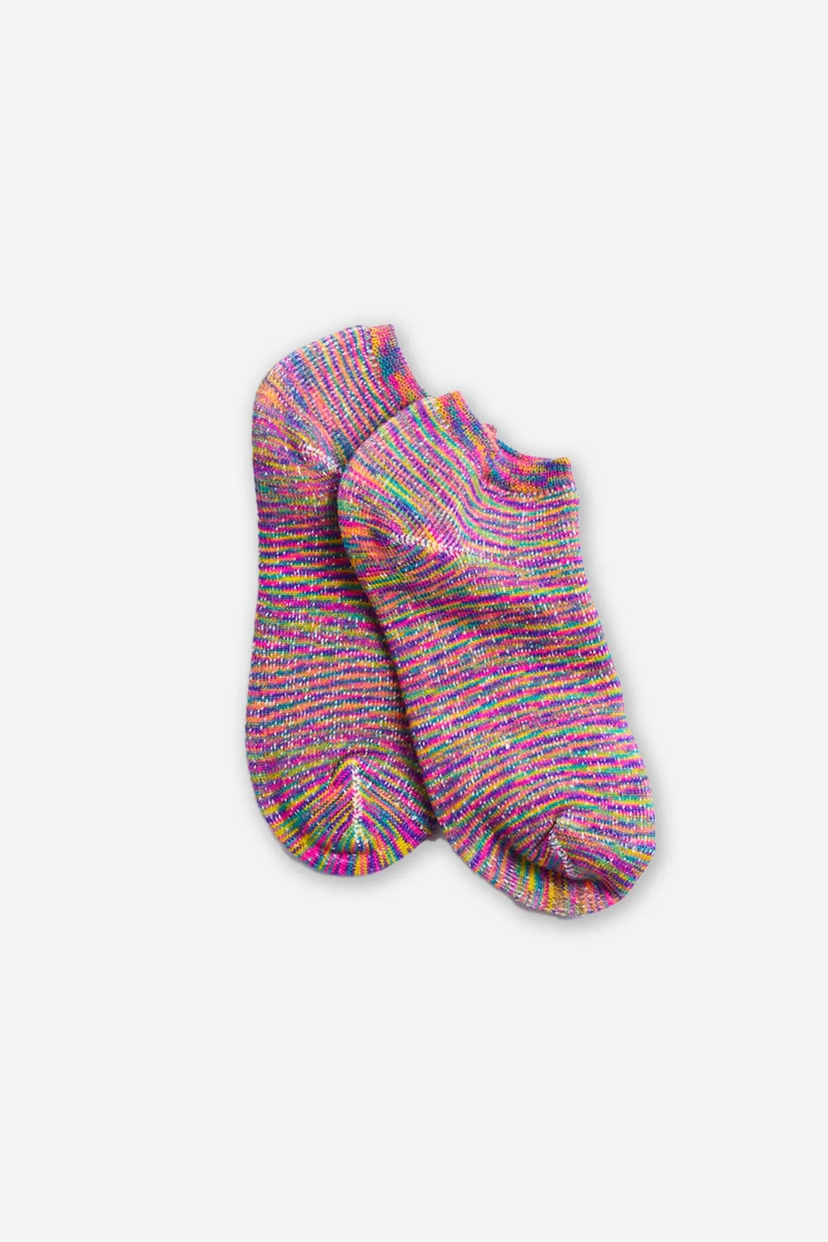 RoToTo Washi Pile Short Socks "Kasuri" / Rainbow