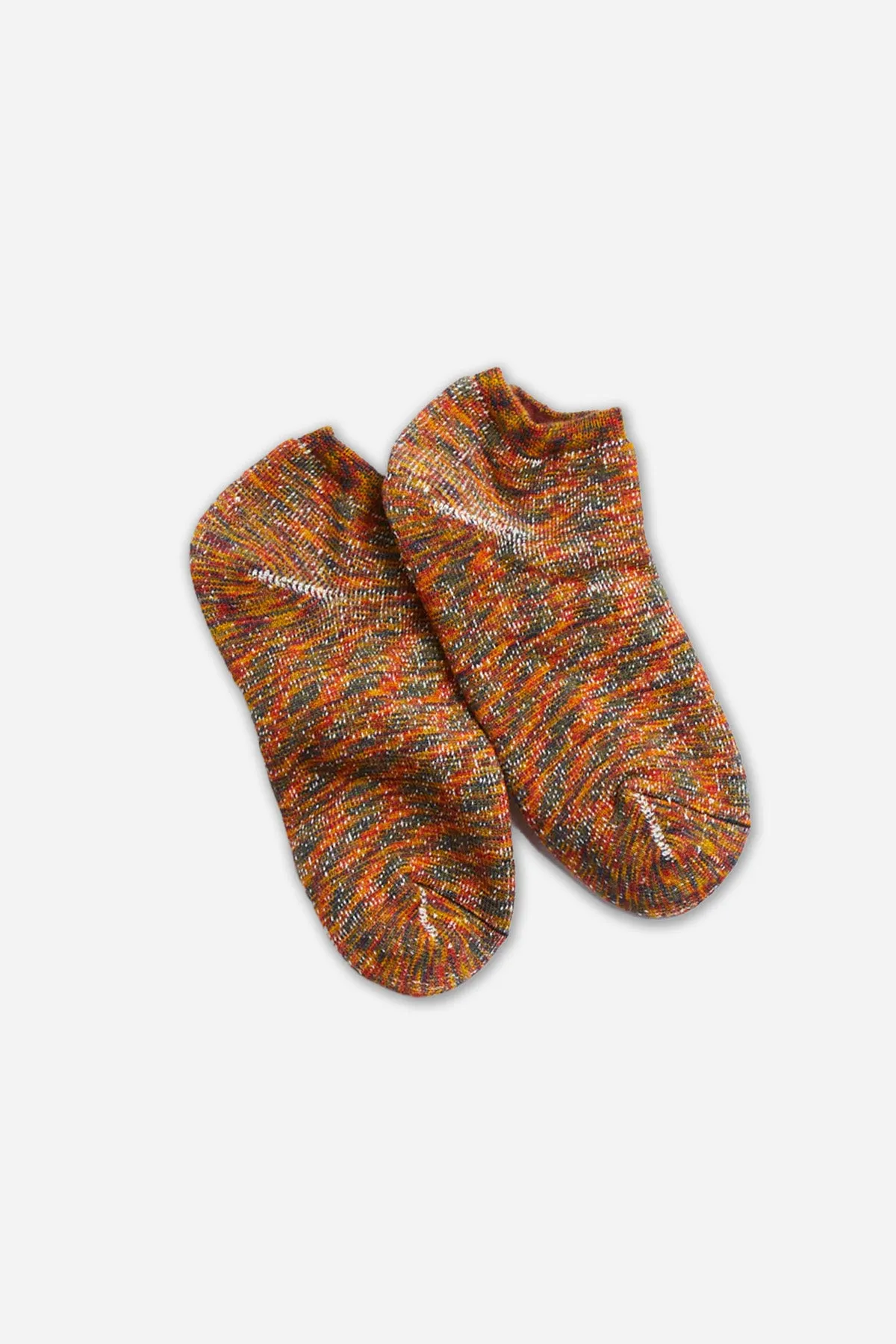 RoToTo Washi Pile Short Socks "Kasuri" / Savannah