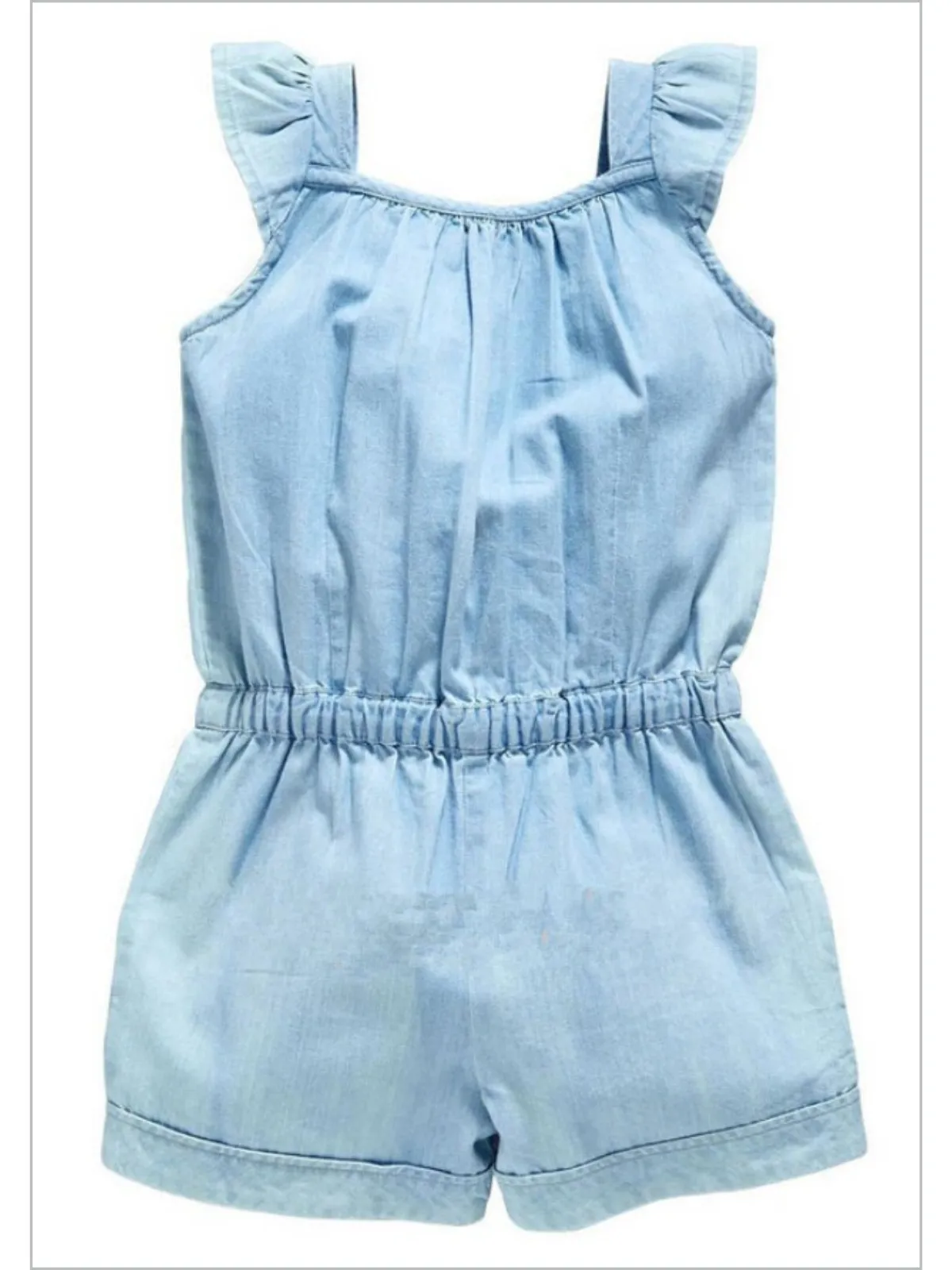 Round Up Ready Chambray Ruffle Romper