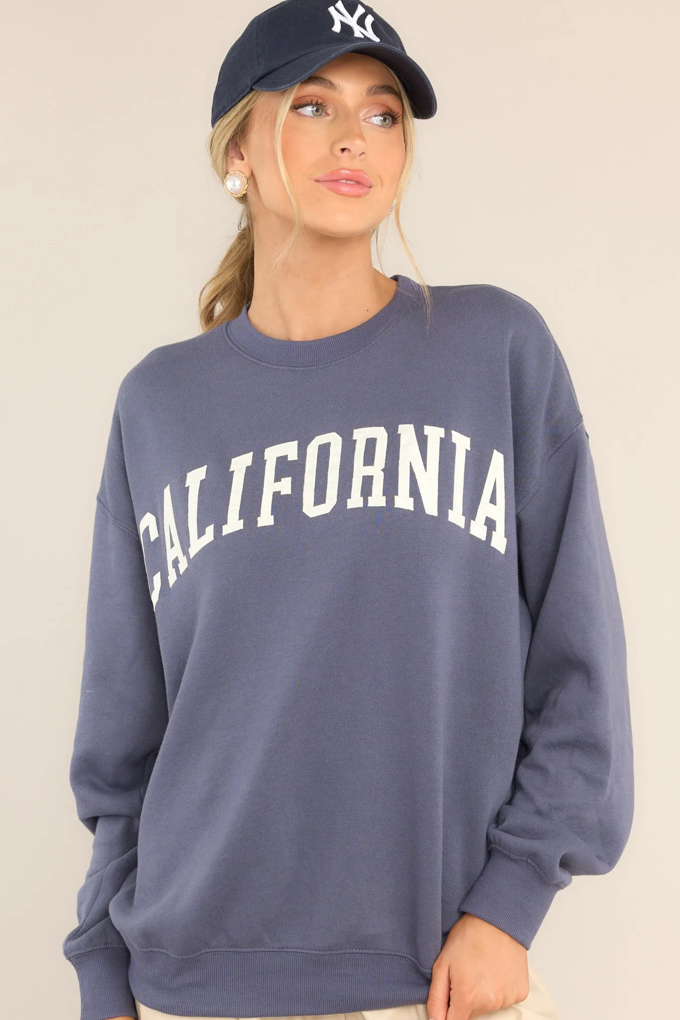 Royal Coast Heirloom Blue Embroidered Pullover Sweatshirt