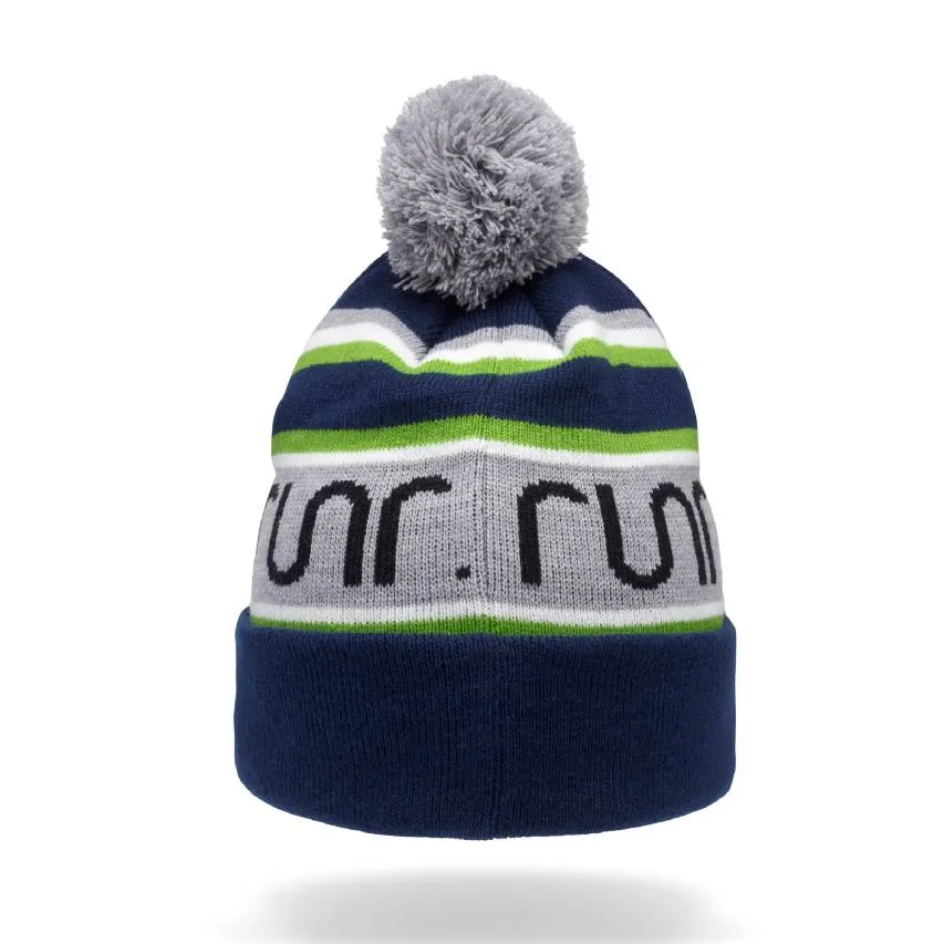 Runr Nordic Bobble Hat - Navy