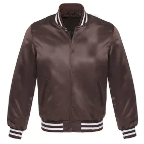 Satin - Brown/Brown White Trim Jacket