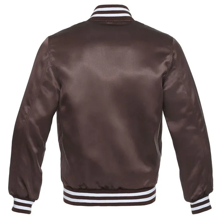 Satin - Brown/Brown White Trim Jacket