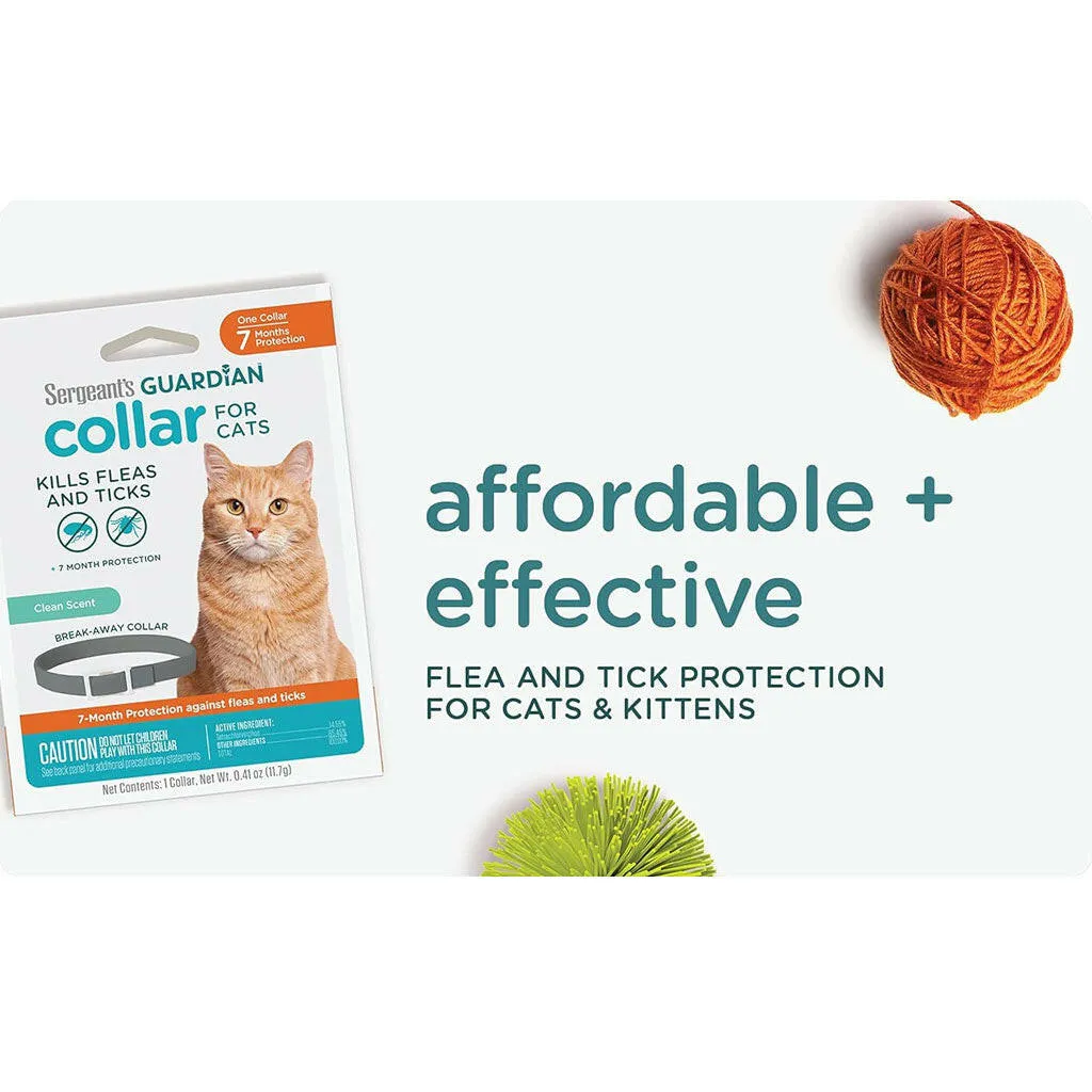 Sergeant's Guardian Flea & Tick Cat Collar, 1 Count