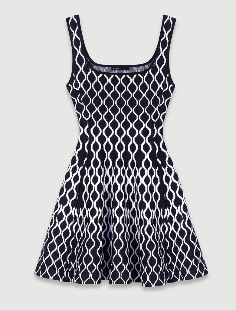 Short patterned knit dress