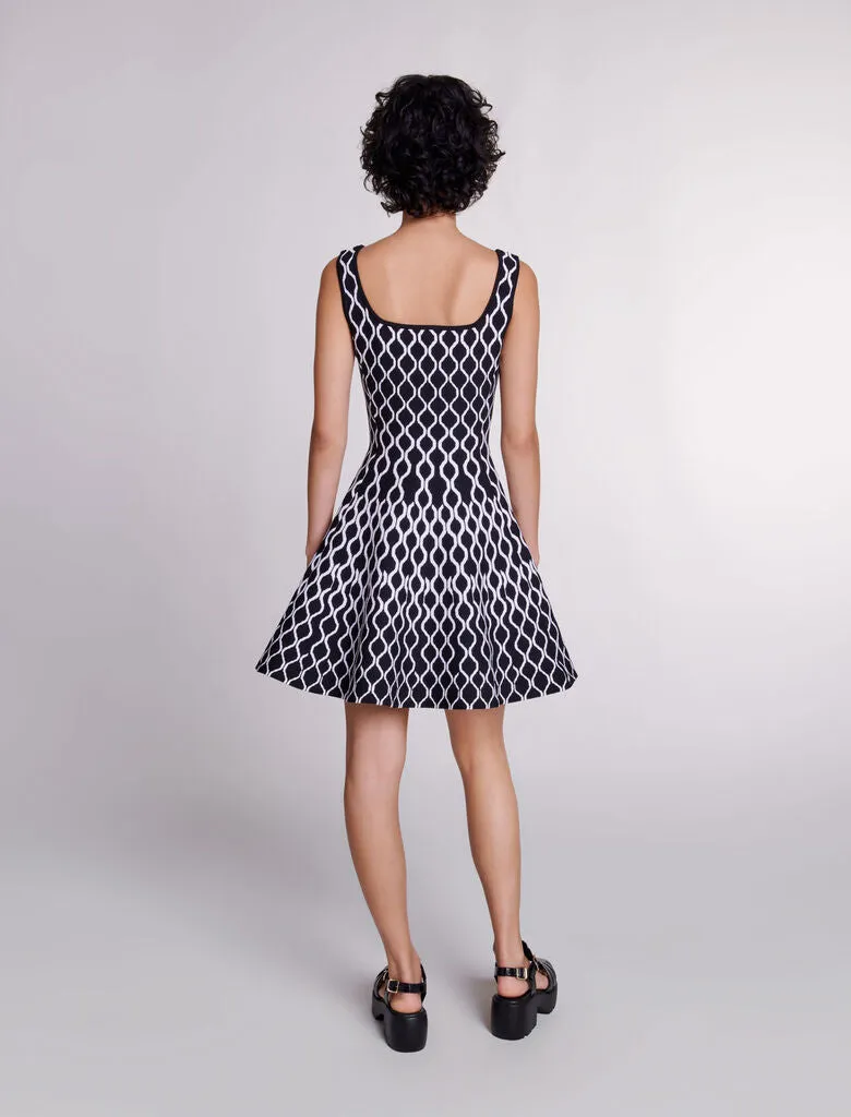 Short patterned knit dress