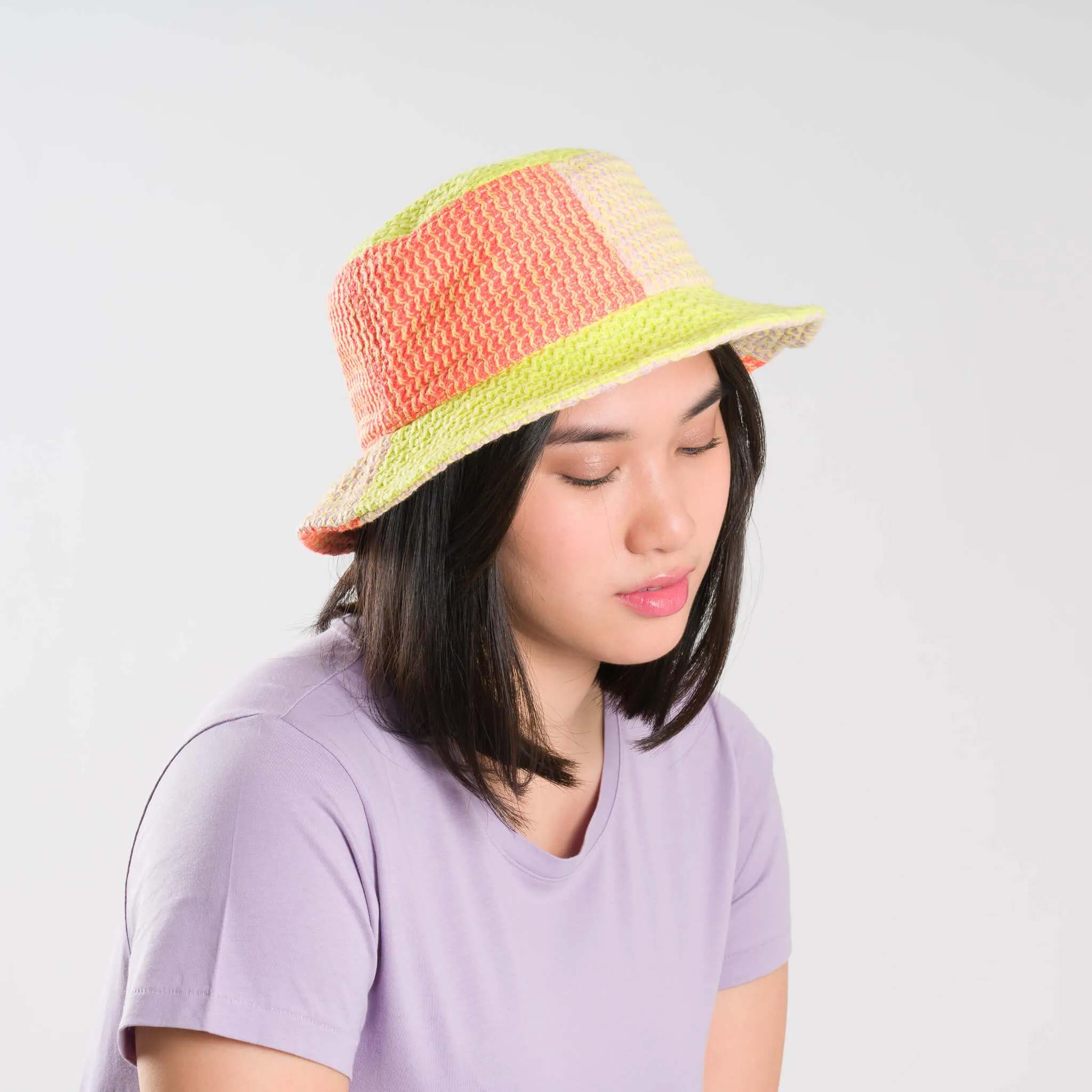 Squiggle Knit Bucket Hat