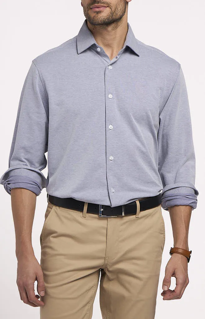 Stacy Adams Pique Knit Dress Shirt