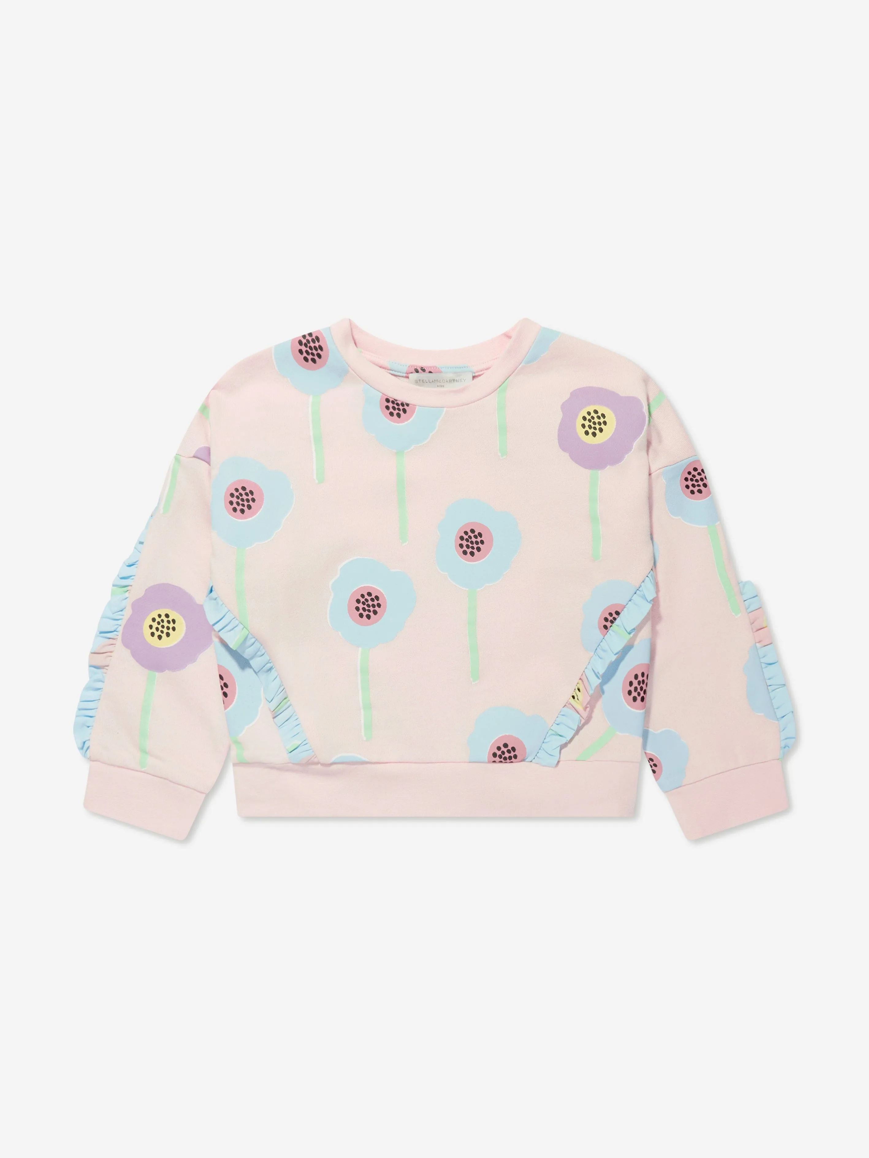 Stella McCartney Girls Frilly Flower Sweatshirt in Pink