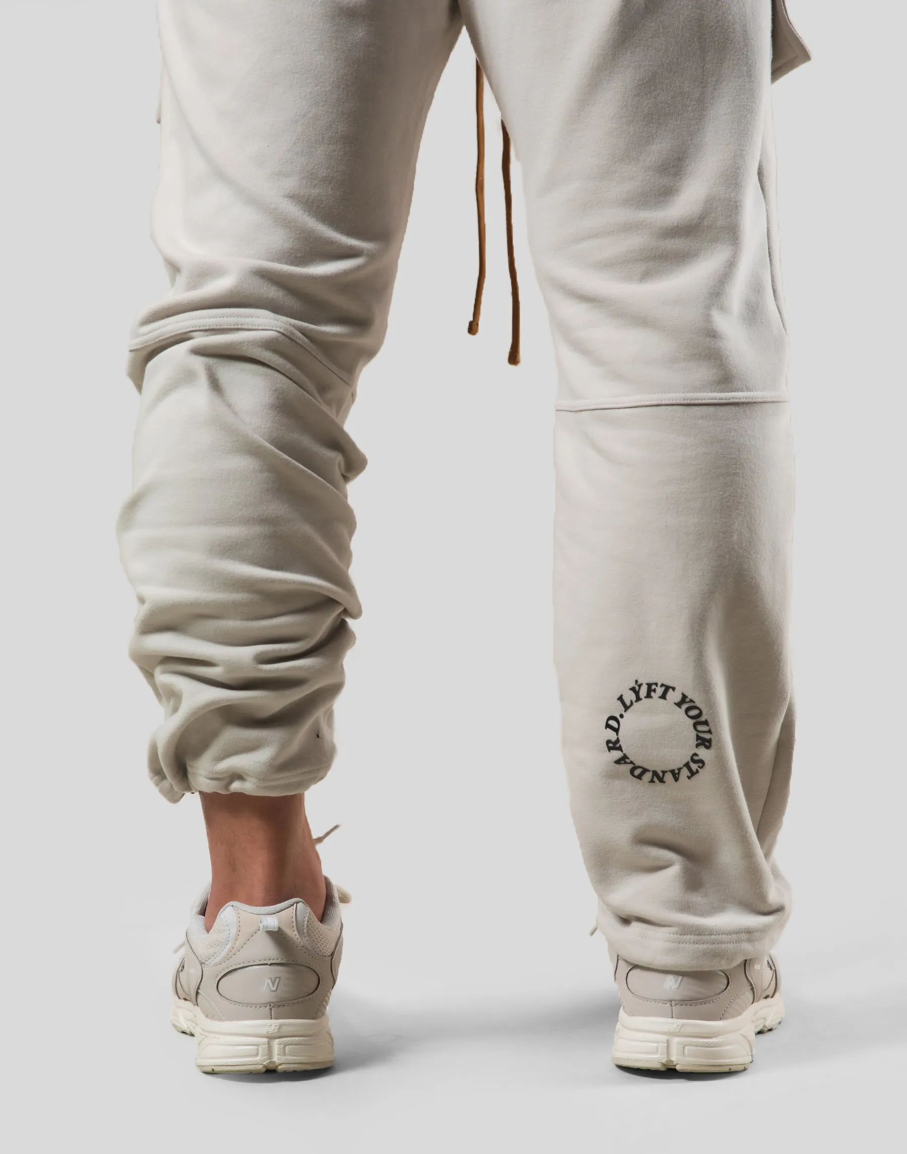 Stretch Sweat Cargo Pants- Ivory