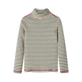 striped turtleneck - black striped