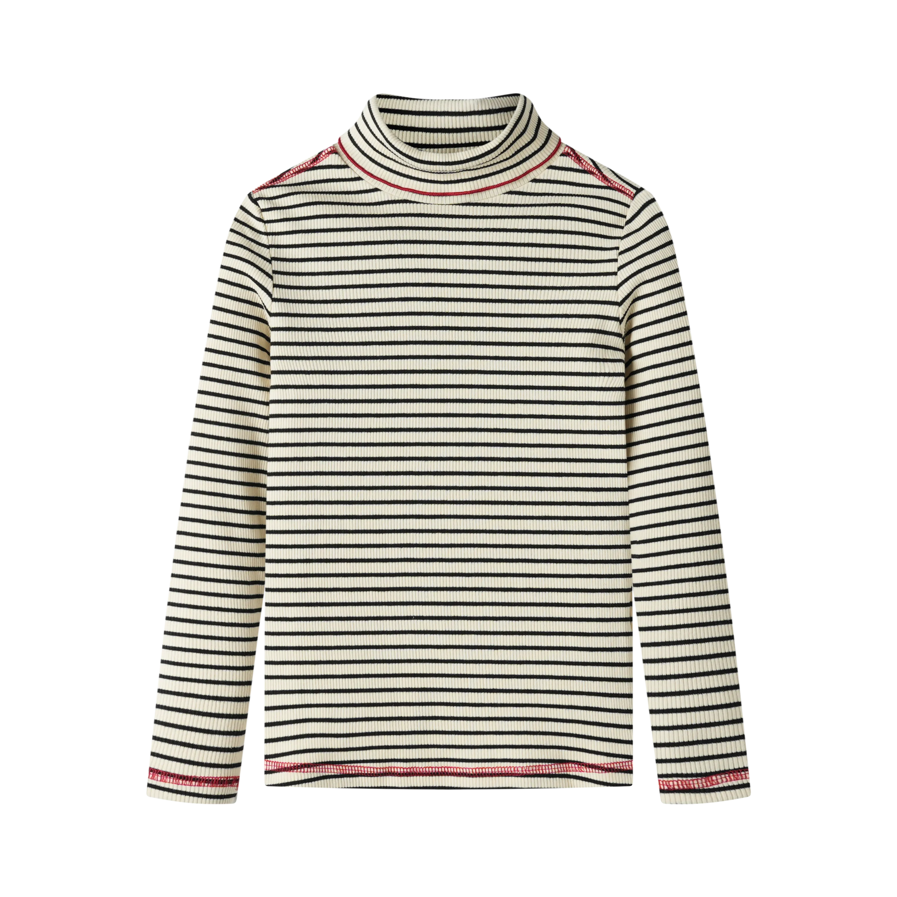 striped turtleneck - black striped