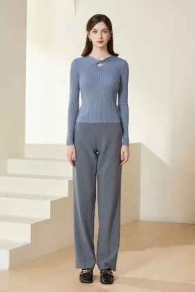 Sylphide | Dinah Blue Cut Out Wool Sweater