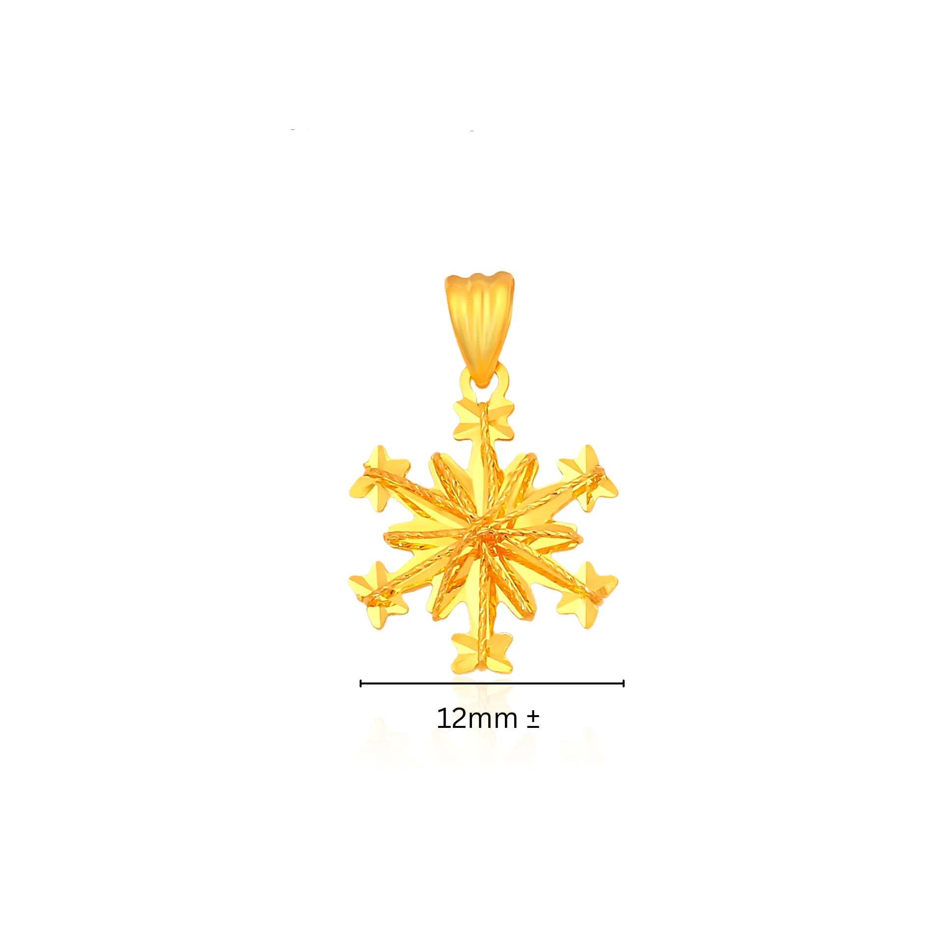 TAKA Jewellery 916 Gold Pendant Snowflake