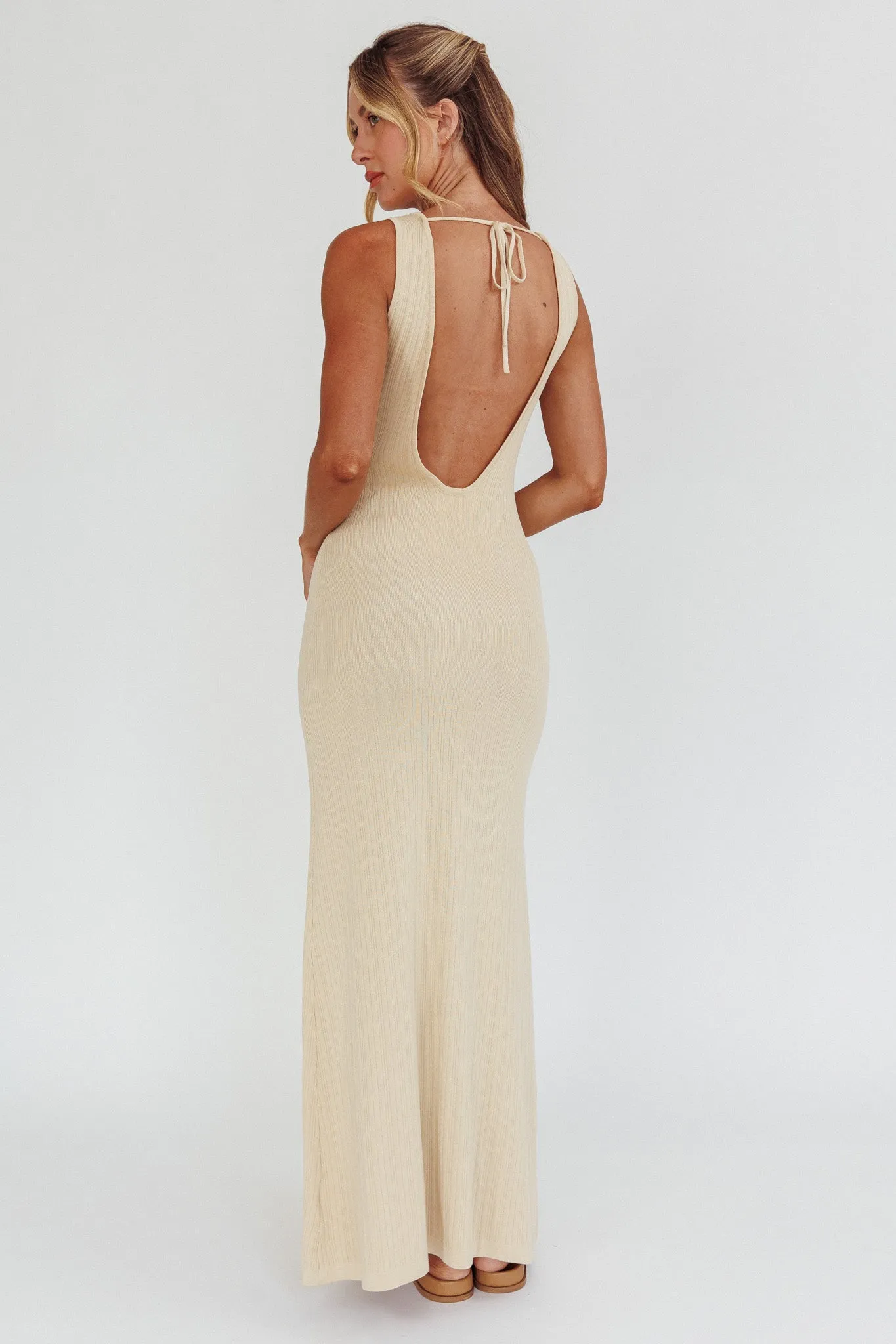 Tarli Low Back Maxi Dress Butter