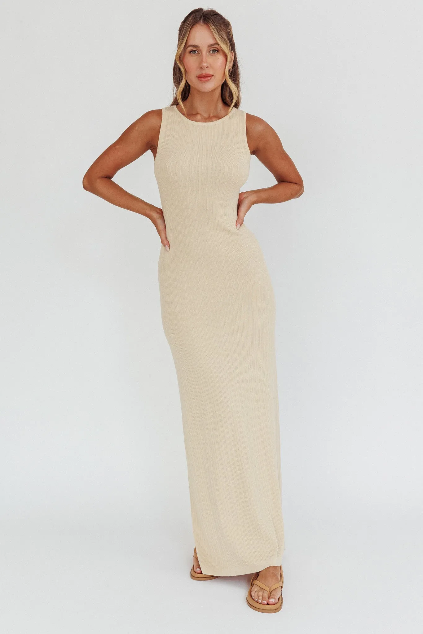 Tarli Low Back Maxi Dress Butter