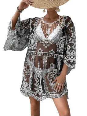 TEEK - Lace Round Neck Cover-Up