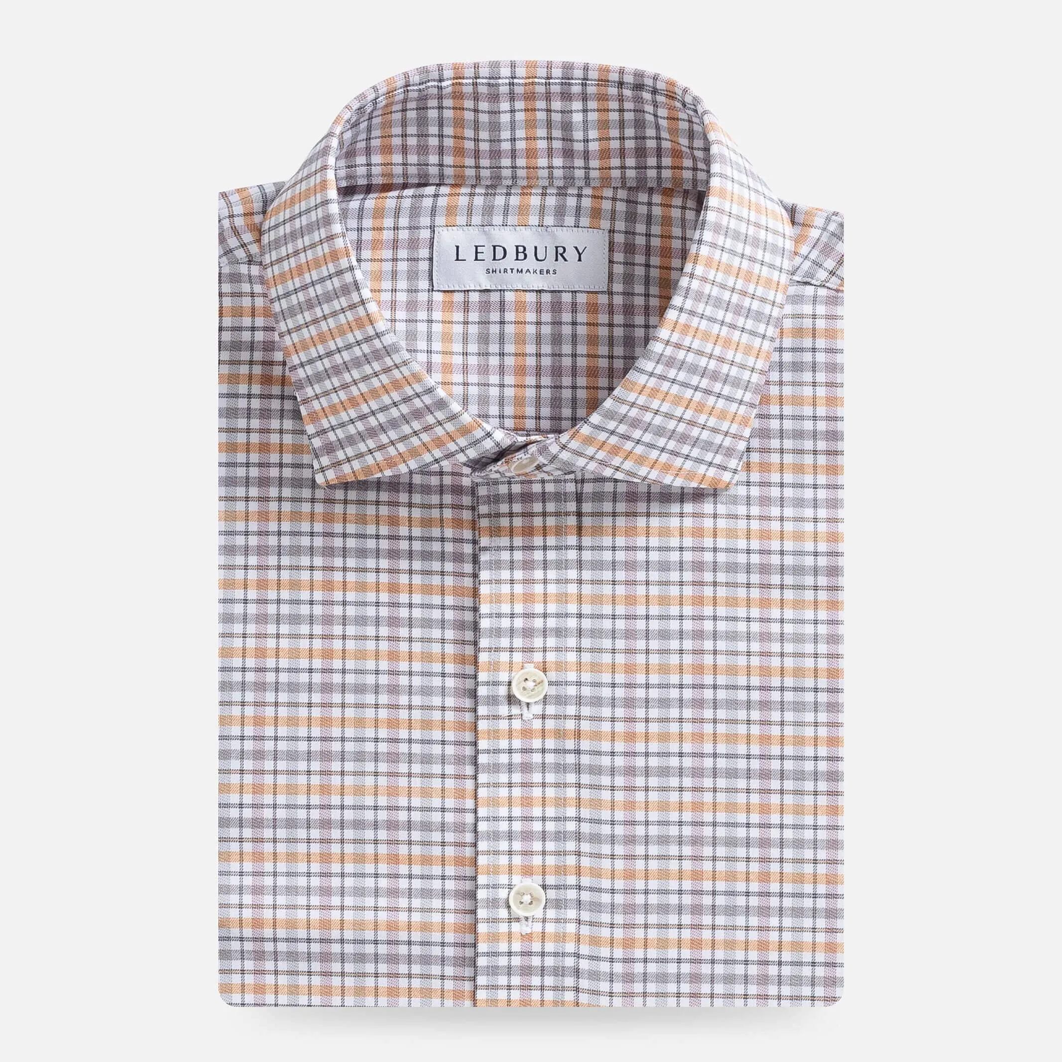 The Autumn Orange Journey Flex Performance Check Custom Shirt