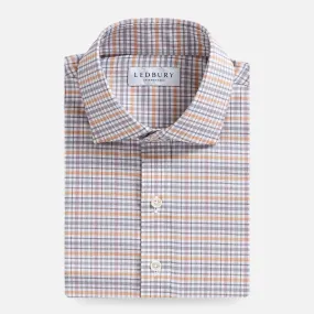 The Autumn Orange Journey Flex Performance Check Custom Shirt