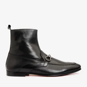 The Baron Black Bit Zip-Up Dress Men Boot