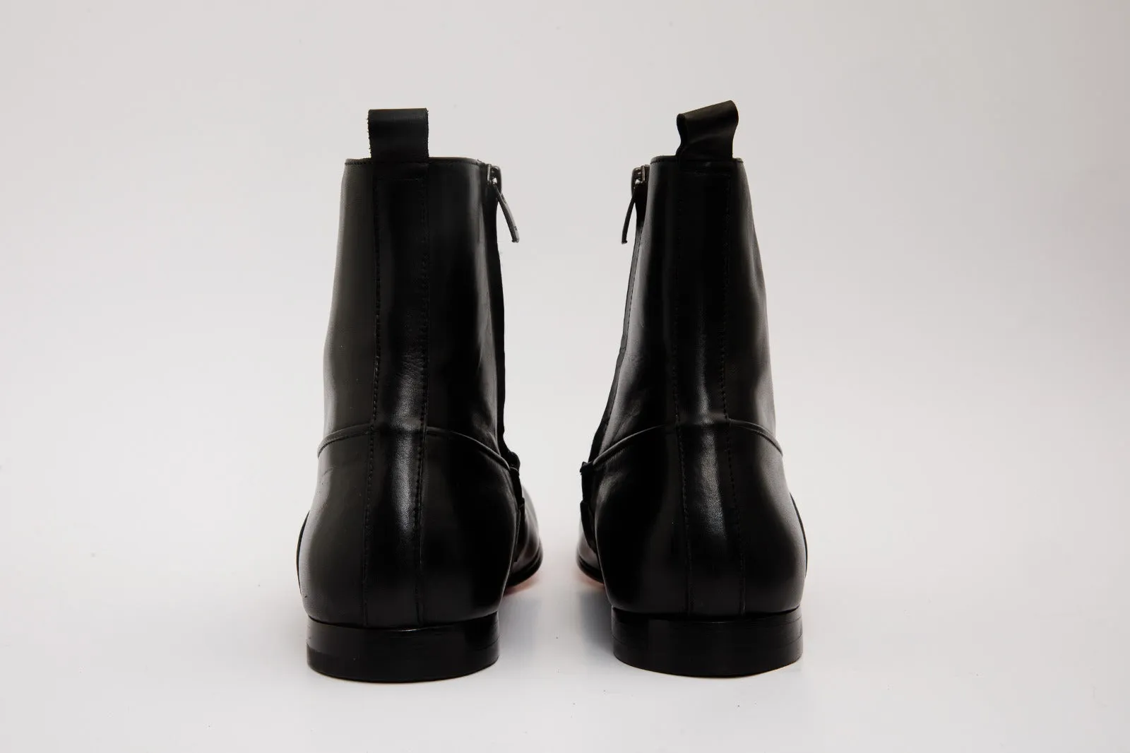 The Baron Black Bit Zip-Up Dress Men Boot