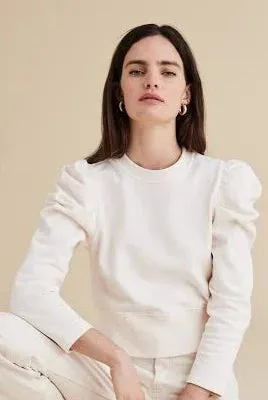 The Just Enough Puff Sweatshirt in Cream