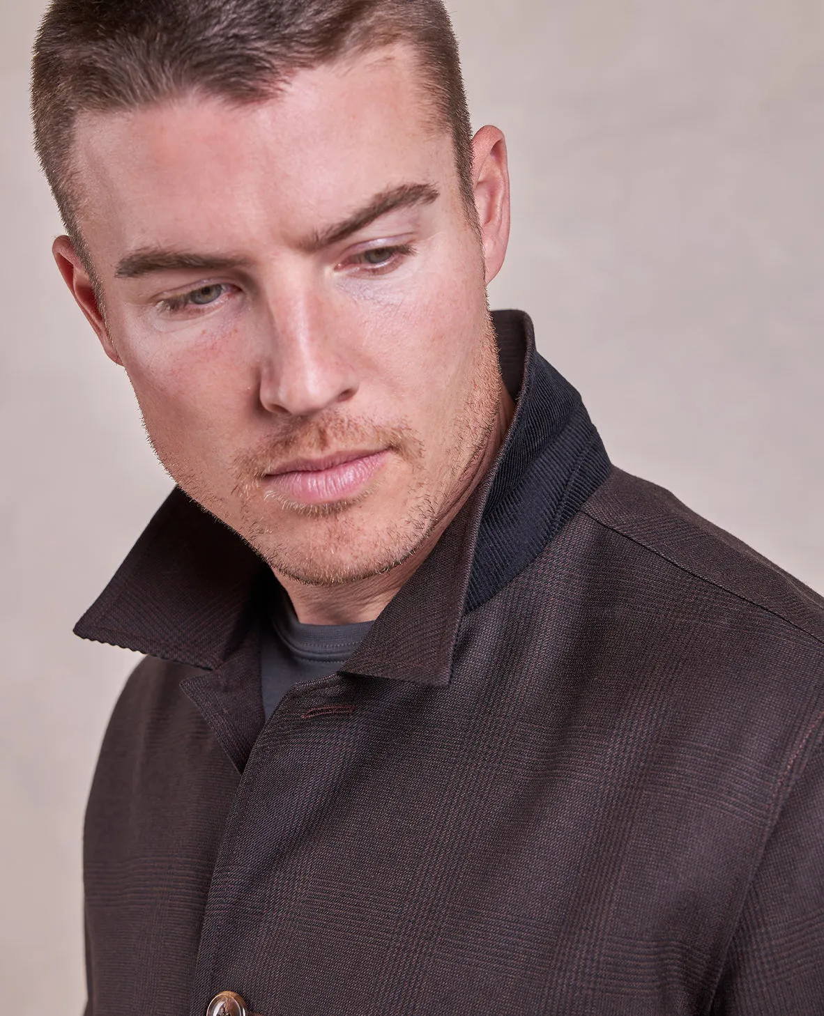 The Keats - Woll Blouson Jacket - Brown/Black