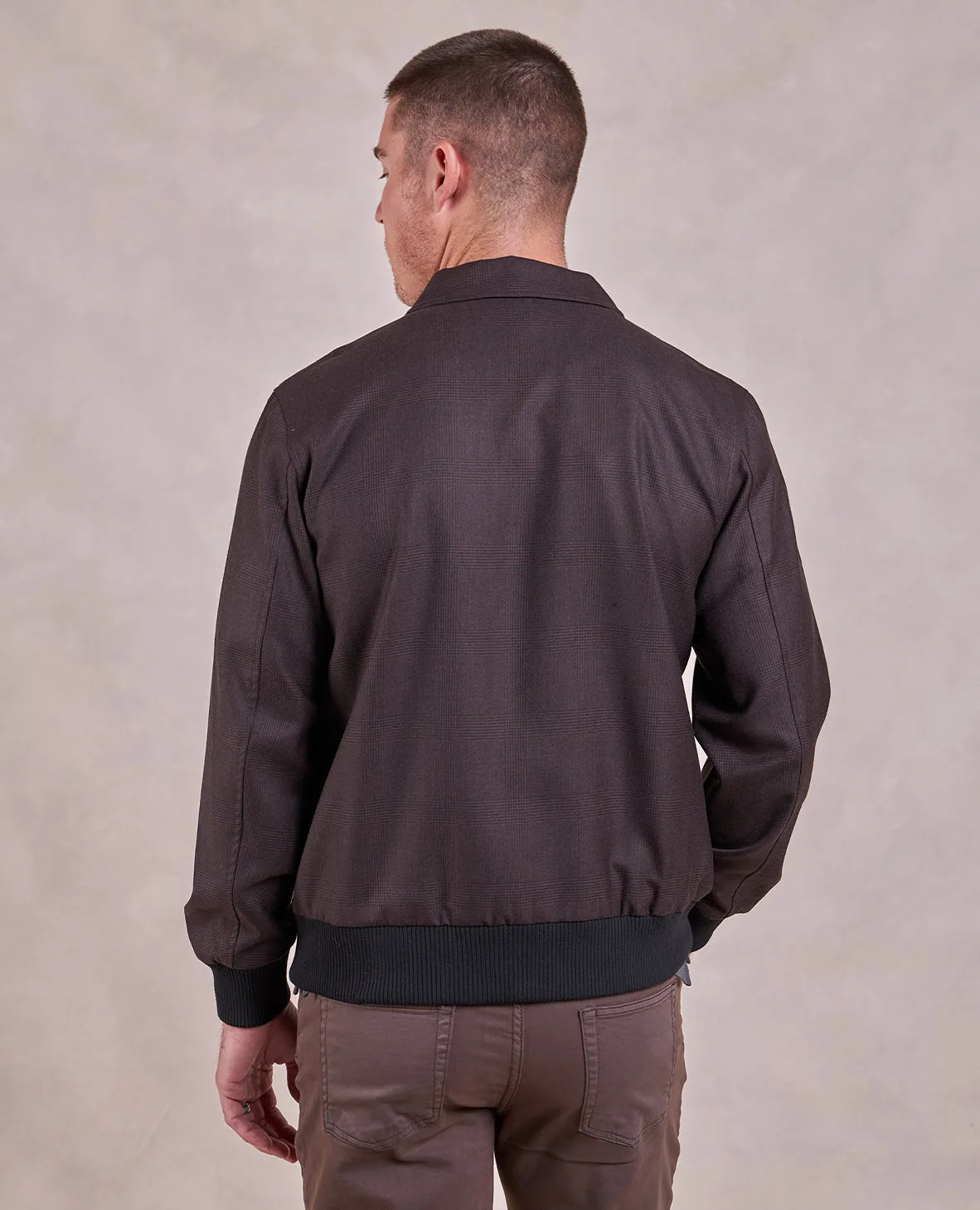 The Keats - Woll Blouson Jacket - Brown/Black