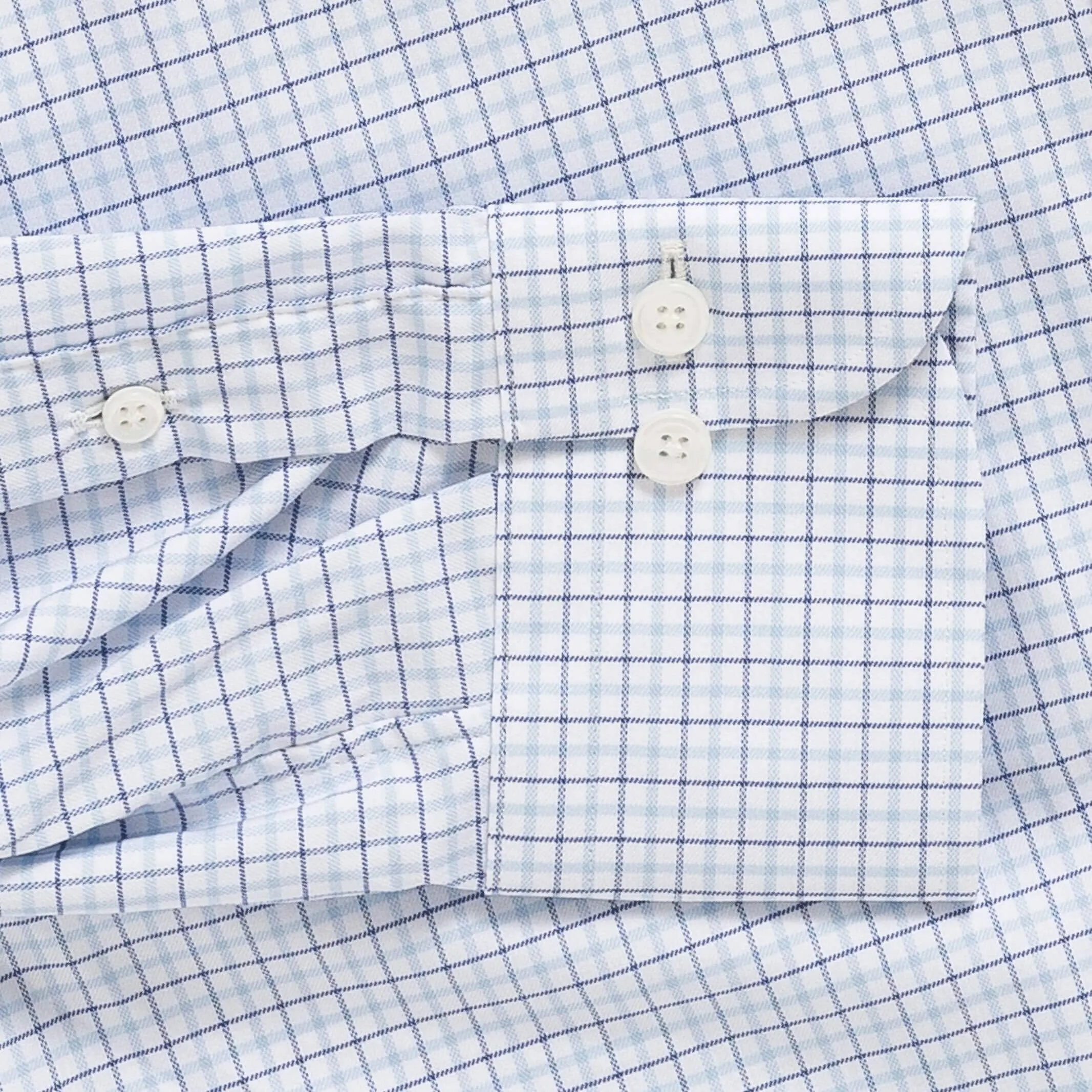 The Light Blue Journey Flex Performance Grid Check Custom Shirt