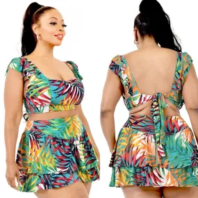 “Tropics” 2 Piece Skirt Set