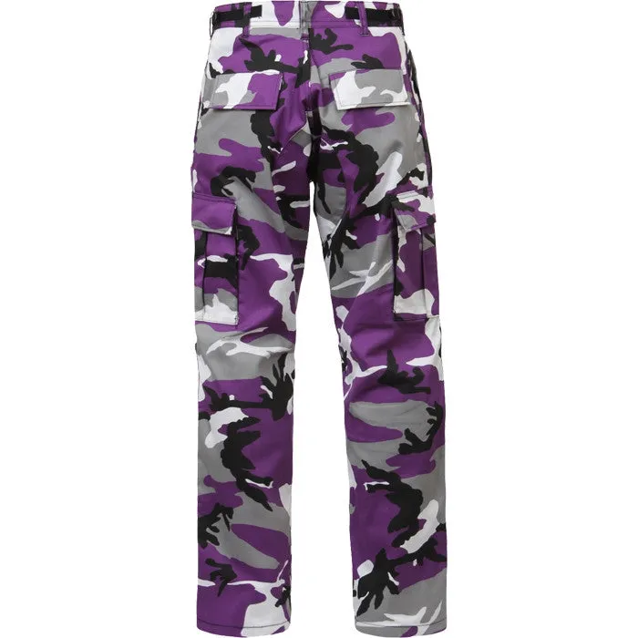 Ultra Violet Camouflage - Military BDU Pants - Polyester Cotton Twill