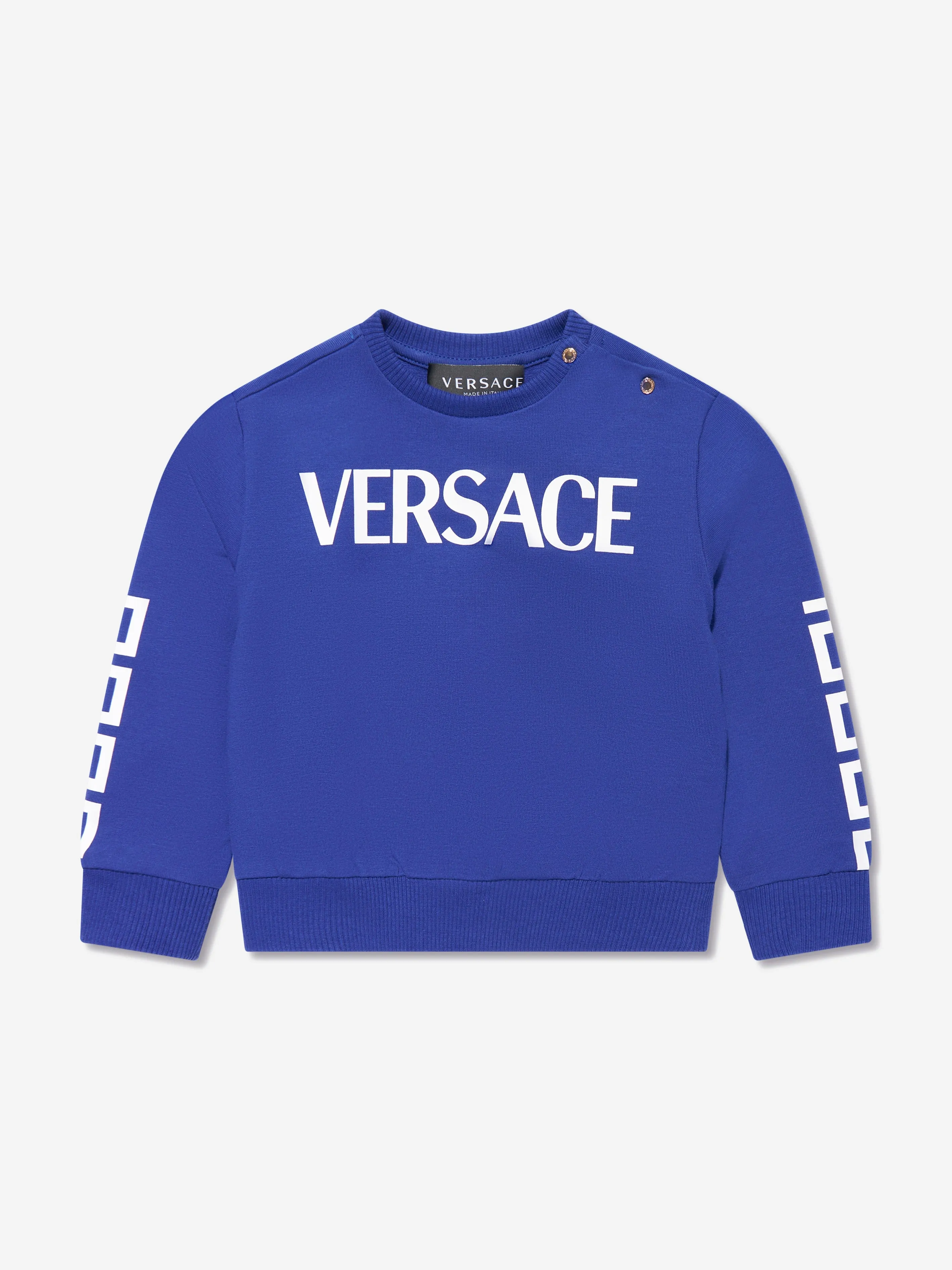 Versace Baby Boys Logo Sweatshirt in Blue