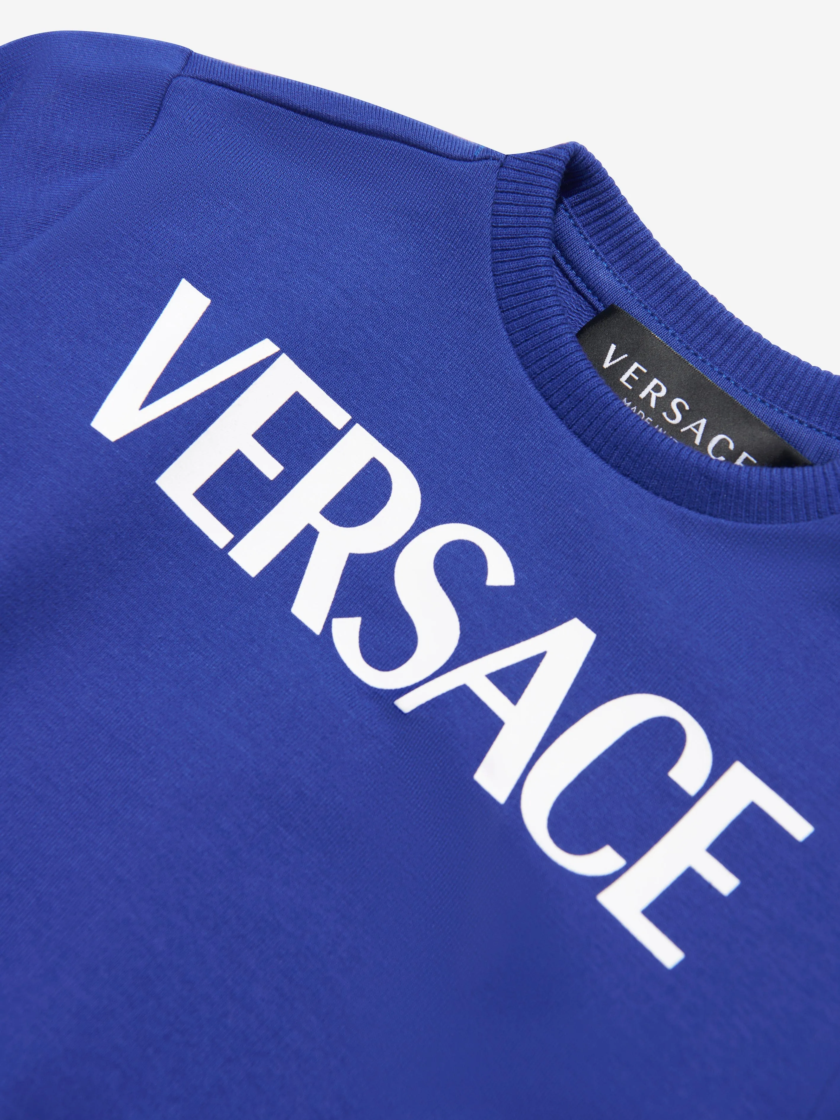 Versace Baby Boys Logo Sweatshirt in Blue