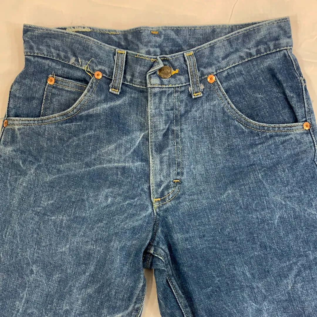 Vintage Lee Bell Bottom Flared Denim Jeans - 28in