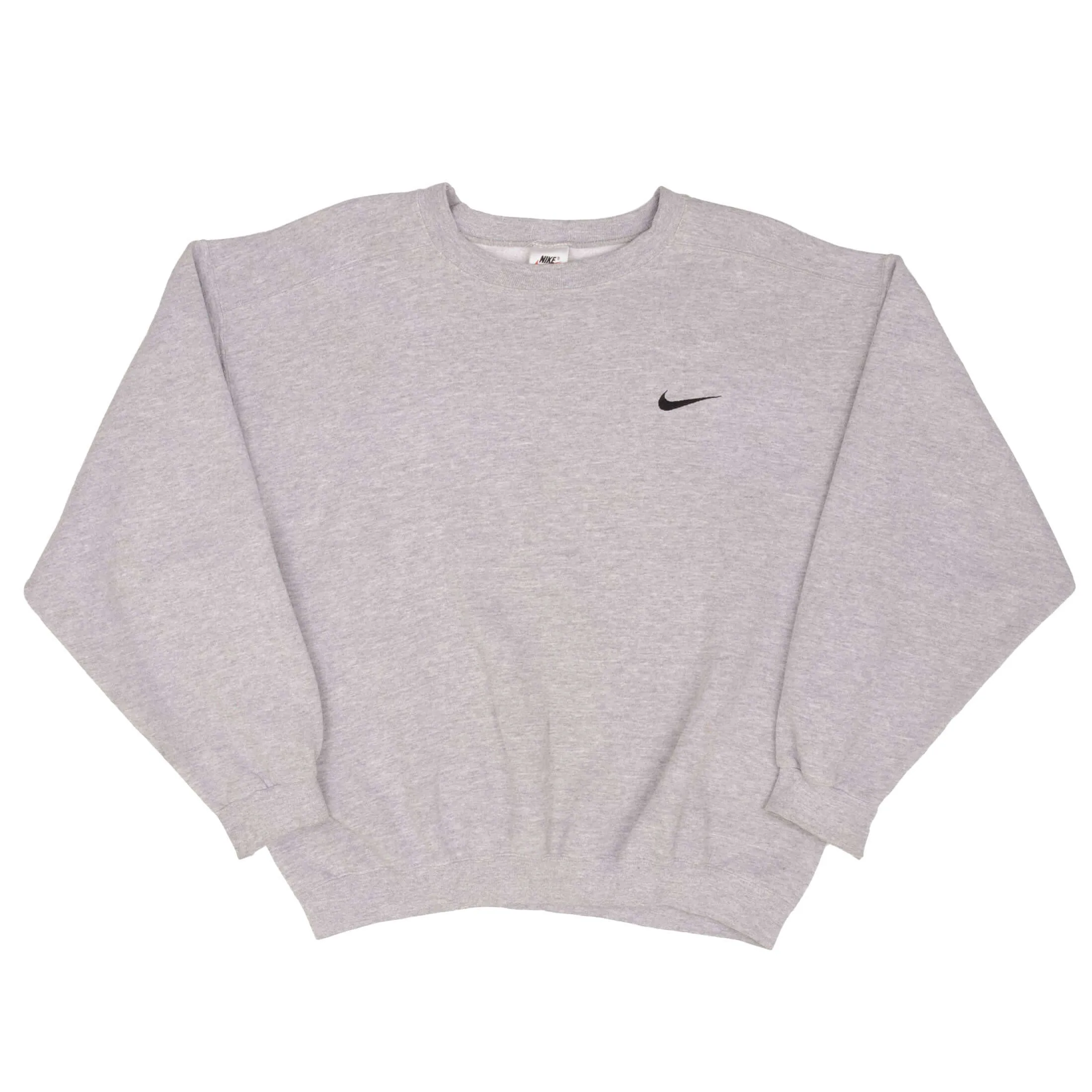 VINTAGE NIKE CLASSIC SWOOSH GRAY SWEATSHIRT 1990S SIZE MEDIUM