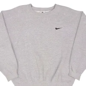 VINTAGE NIKE CLASSIC SWOOSH GRAY SWEATSHIRT 1990S SIZE MEDIUM