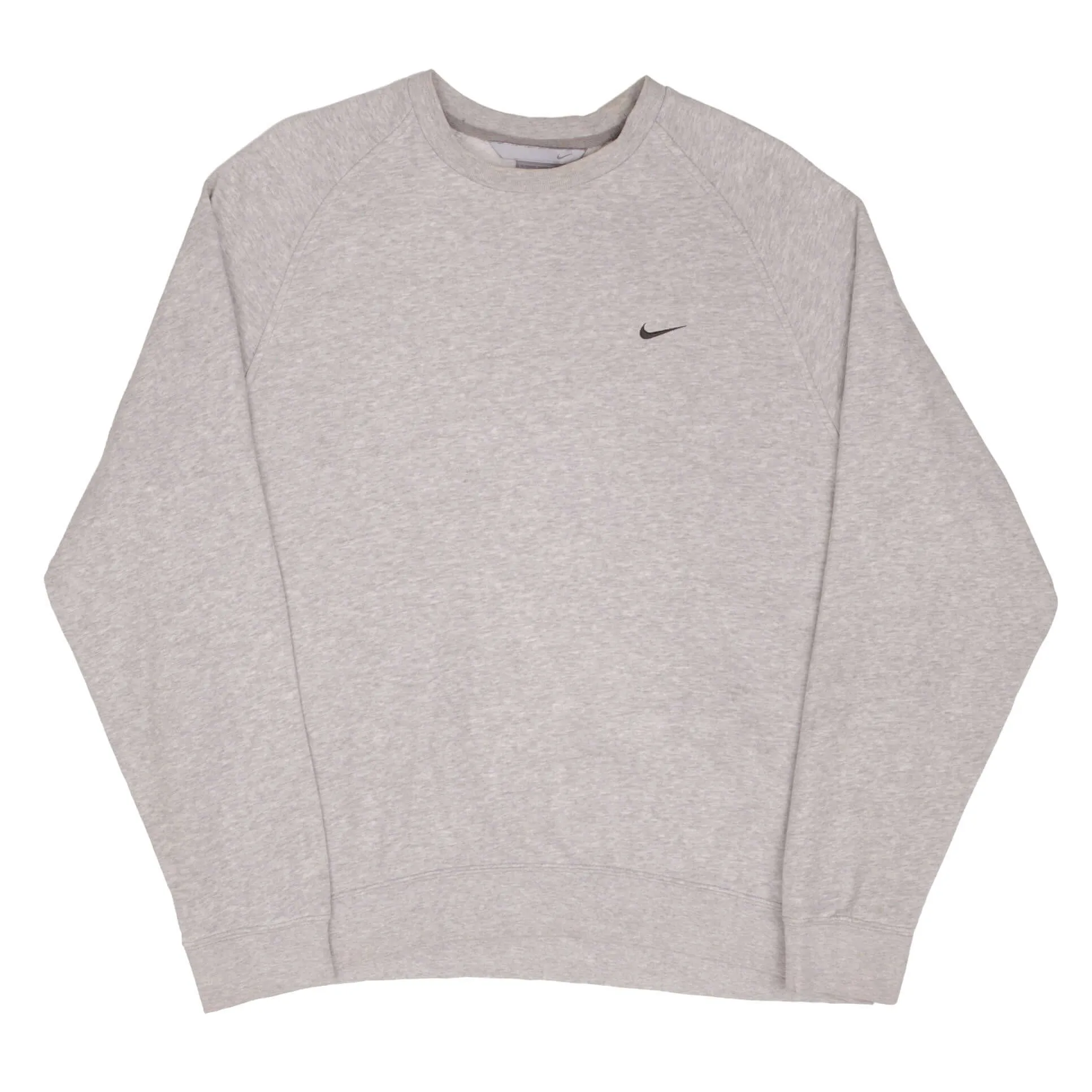 VINTAGE NIKE CLASSIC SWOOSH GRAY SWEATSHIRT 2000S SIZE LARGE