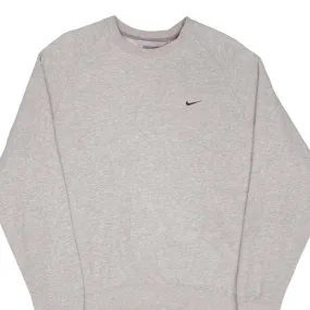 VINTAGE NIKE CLASSIC SWOOSH GRAY SWEATSHIRT 2000S SIZE LARGE