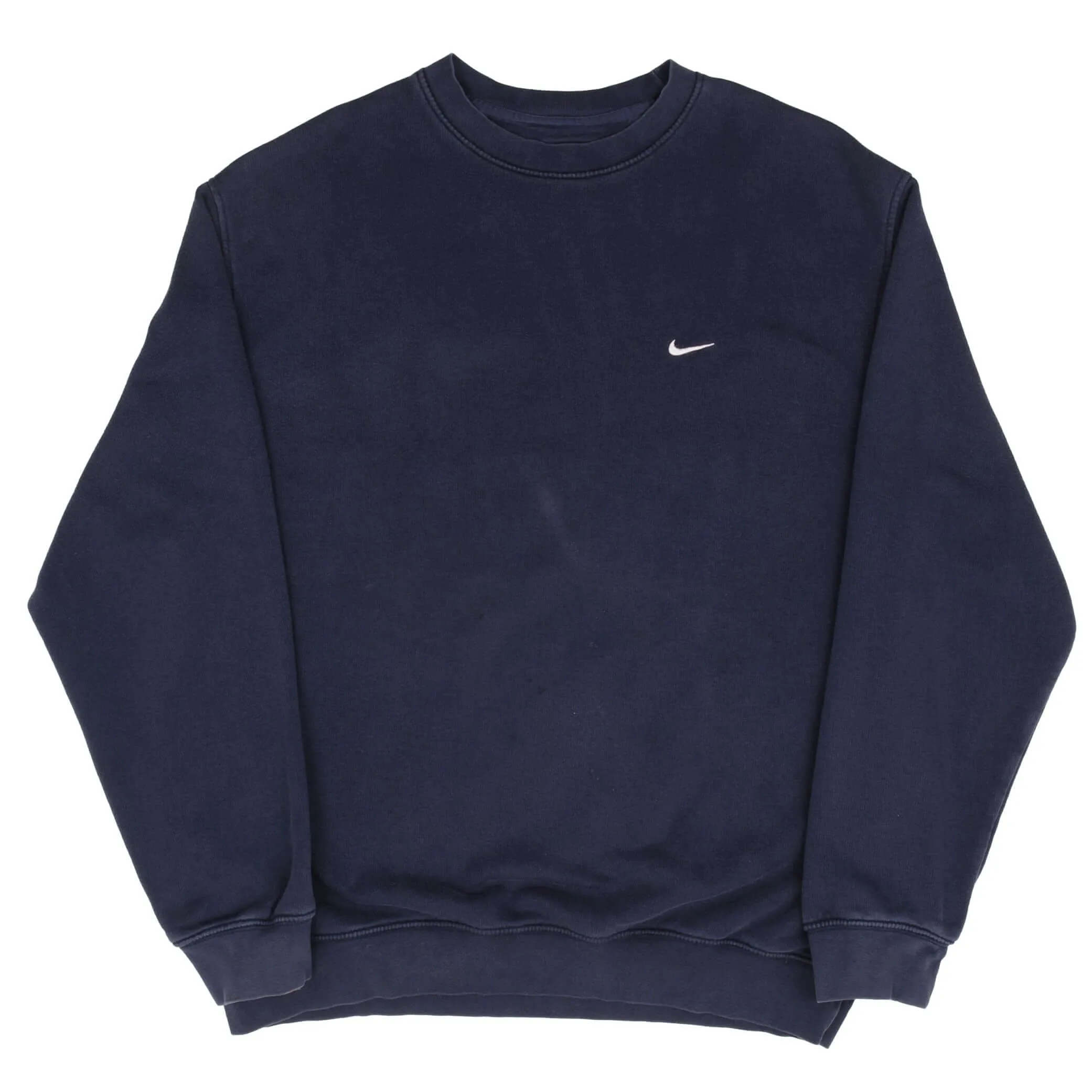 VINTAGE NIKE CLASSIC SWOOSH NAVY BLUE SWEATSHIRT 2000S SIZE XL